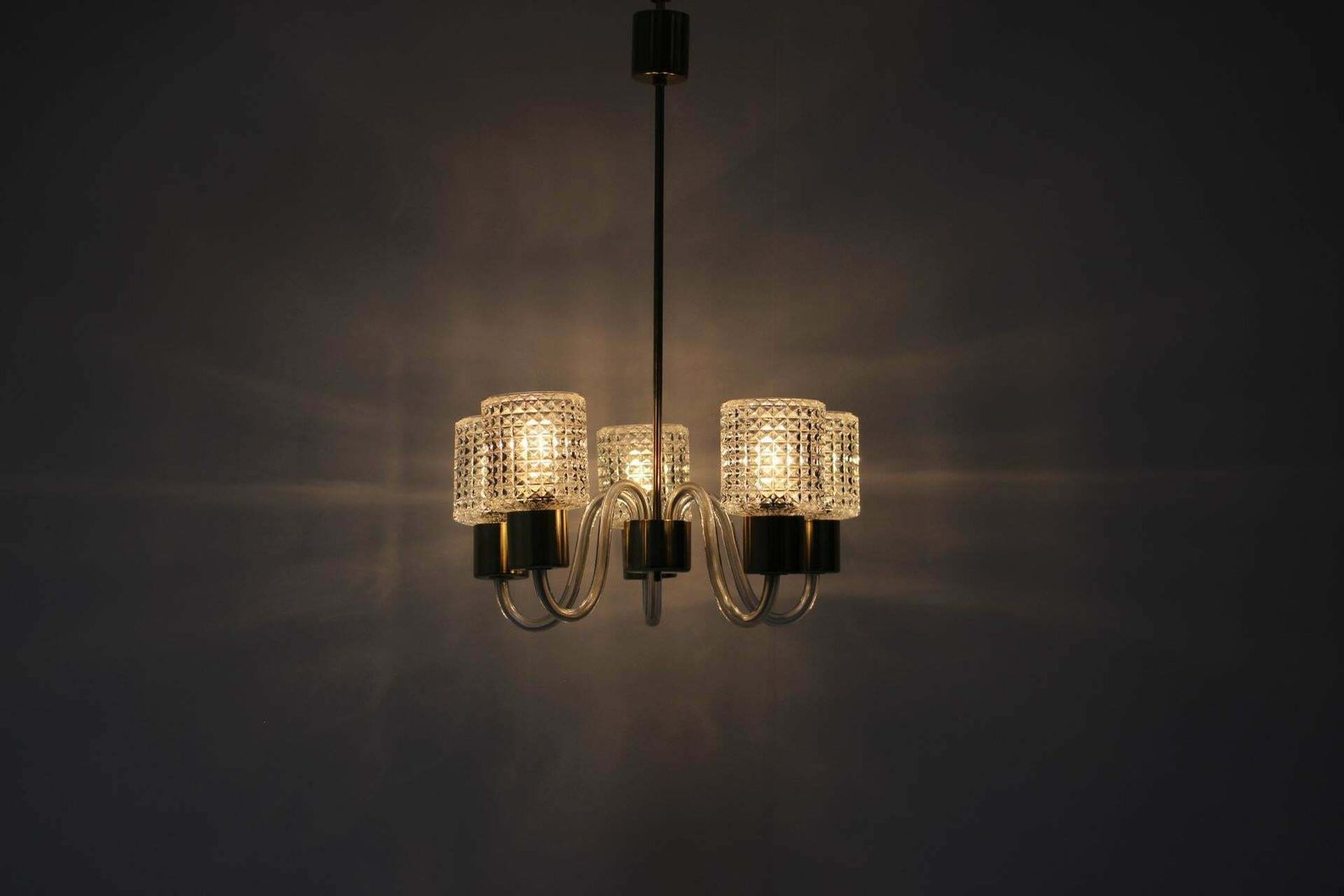 Art Deco Glazen Kroonluchter Van Kamenicky Senov, Ca. Jaren 1960, Tsjecho Slowakije photo furniture
