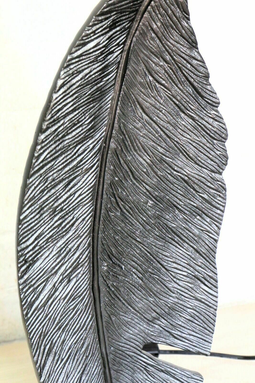 Table Lamp Heathfield & Co Large Leaf Lamp Dark Grey Anodised 2010 61 Cm Tall photo 152.0
