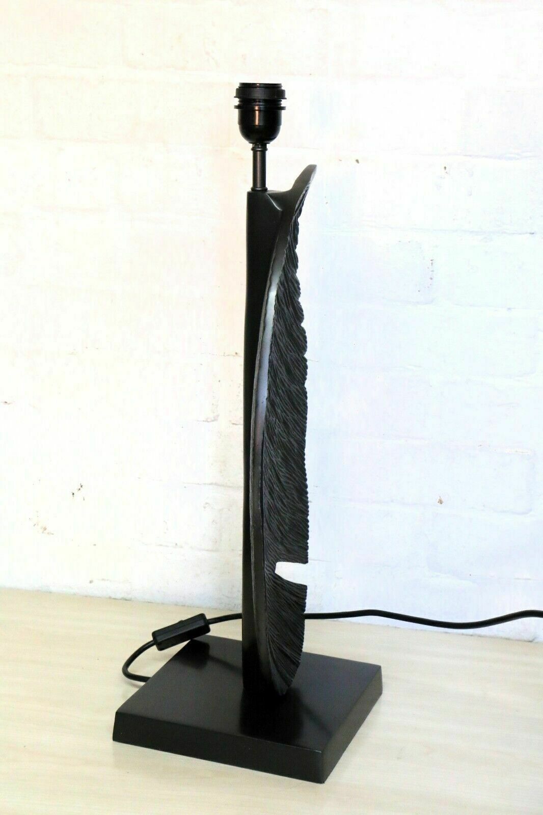 Table Lamp Heathfield & Co Large Leaf Lamp Dark Grey Anodised 2010 61 Cm Tall photo vintage