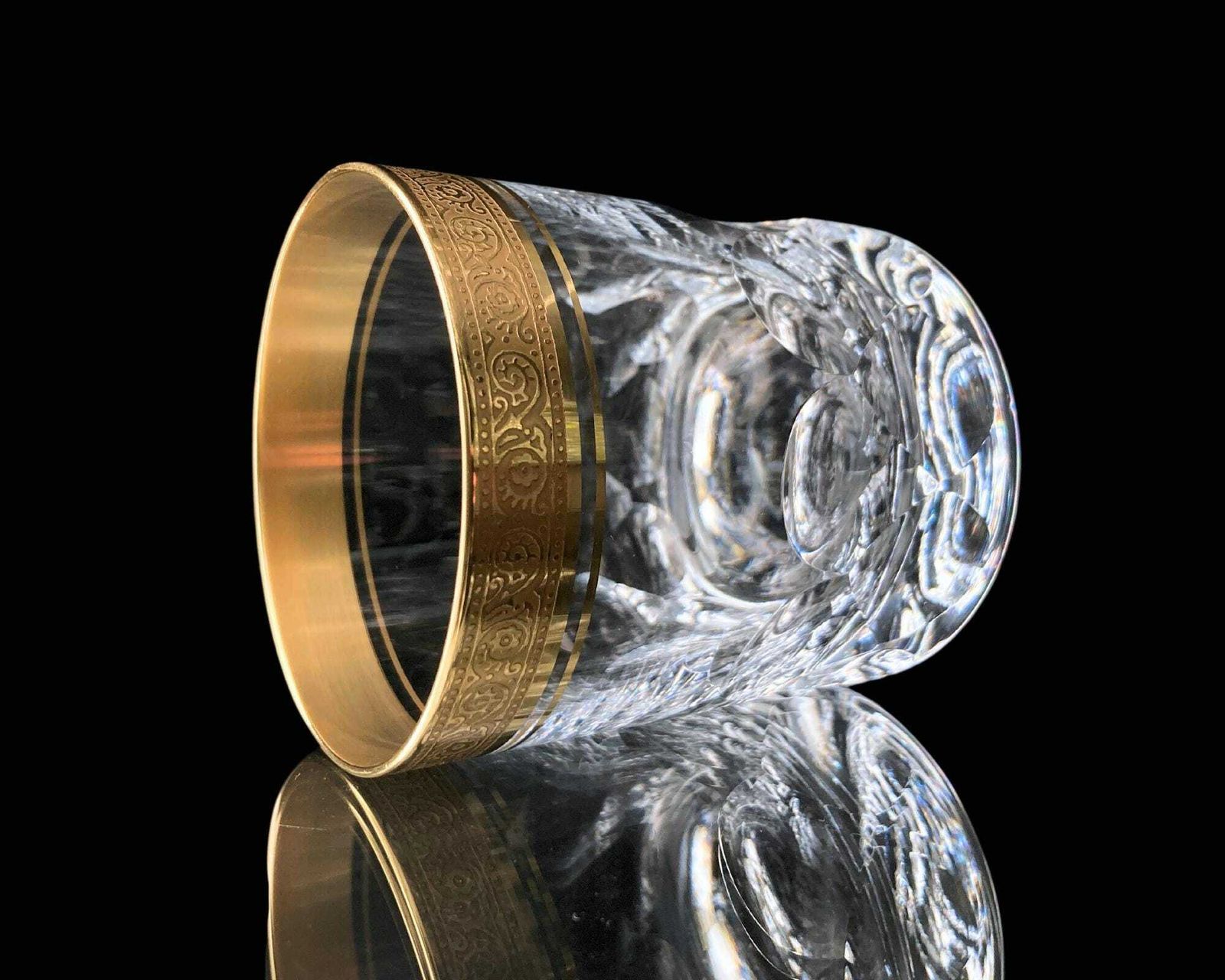 Crystal Whiskey Glasses Gold | 2pcs | Theresienthal Bernadotte photo vinterior