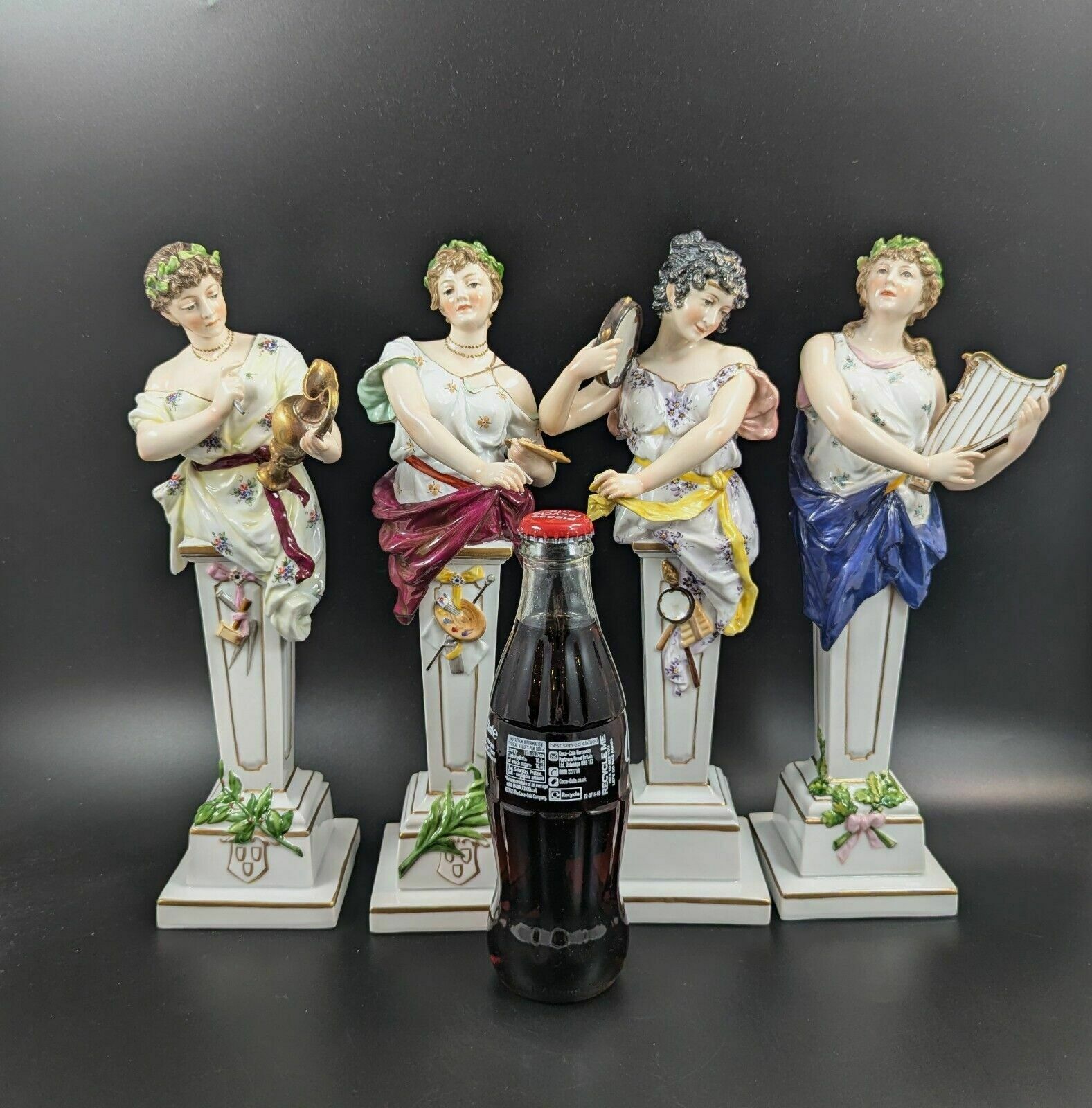 Porcelain Figurines ‘Allegory Of Art’ By Achille Mollica, 19th Century photo 1400.0