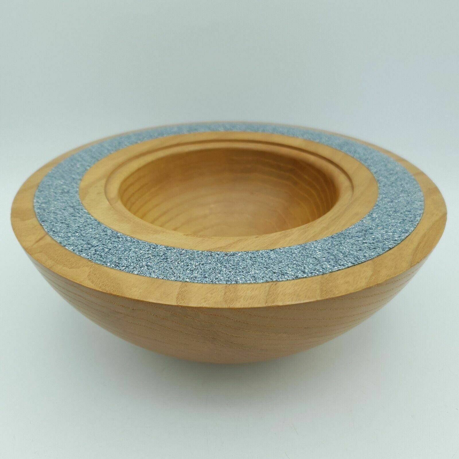 Chunky Ash Wood Bowl With Resin Insert Unique Handmade Trinket Bowl 22cm 1.1kg