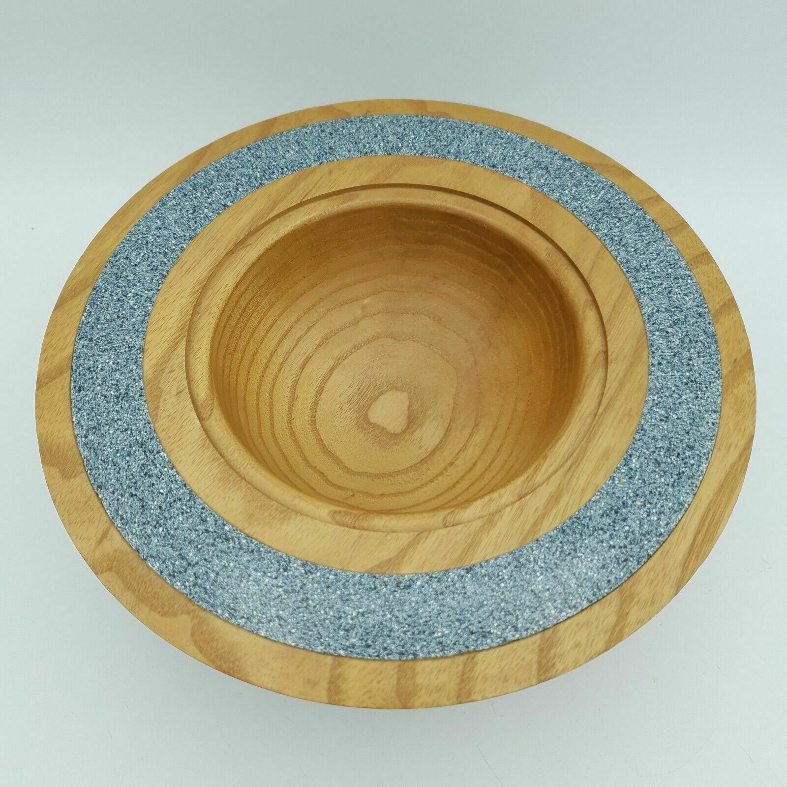 Chunky Ash Wood Bowl With Resin Insert Unique Handmade Trinket Bowl 22cm 1.1kg photo for sale