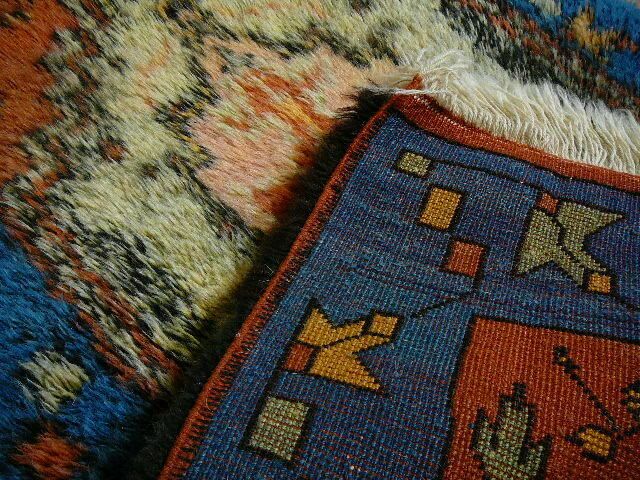 Tulu Vintage Rug Turkey 4 X 2.6 Ft / 122 X 80 Cm photo 326.0