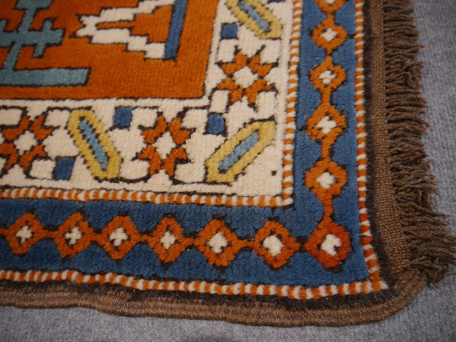 13392 Kazak Kars Vintage Turkish Rug 4 X 2.8 Ft / 122 X 85 Cm photo 248.0