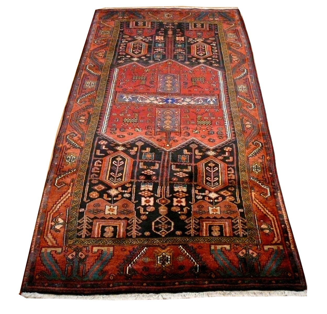 Vintage Garus Wide Runner Rug 9.0 X 4.3 Ft / 274 X 130 Cm