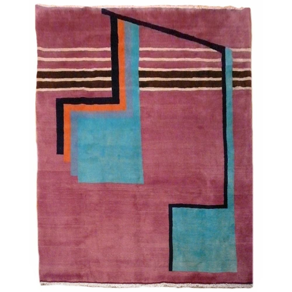 09534 Sultanabad Art Deco Vintage Rug 8.3 X 6.6 Ft / 254 X 200 Cm