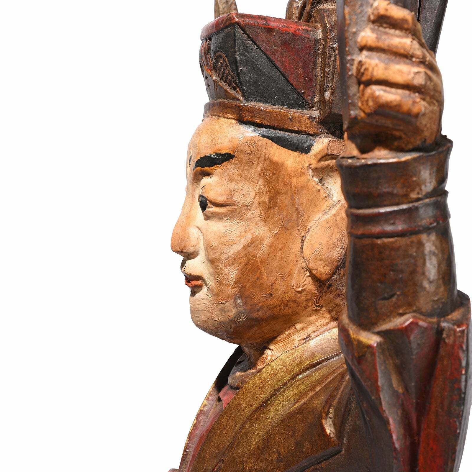 Antique Chinese Erlang Shen Taoist Statue   19th Century photo buy
