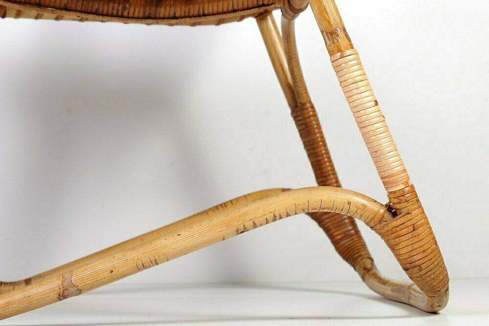 Mid Century Rattan Lounge Chair, 1950s photo vinterior