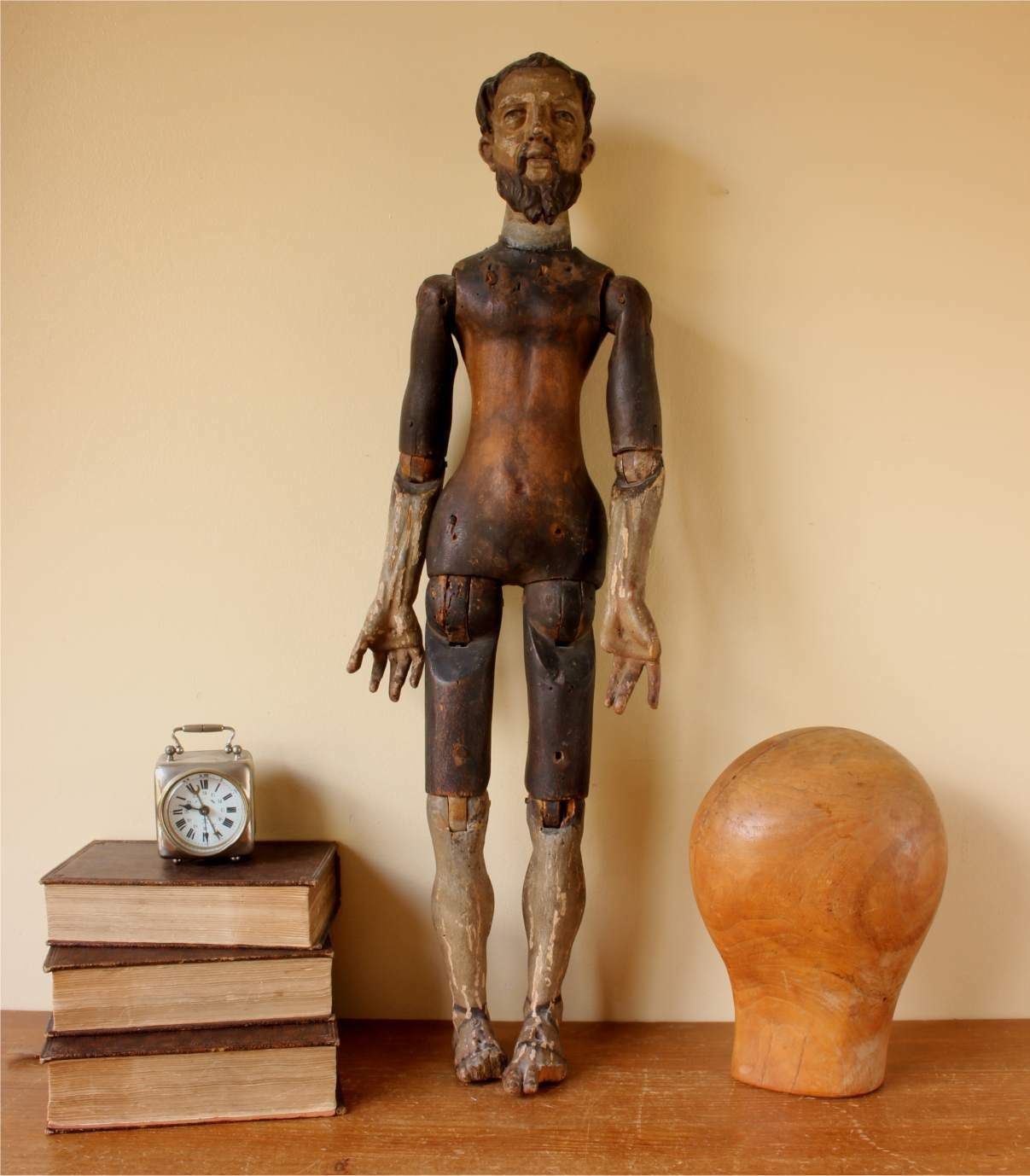 Mannequin Lay Figure. Wooden Articulated Jesus Christ Santos Doll. 18th Century. photo vinterior
