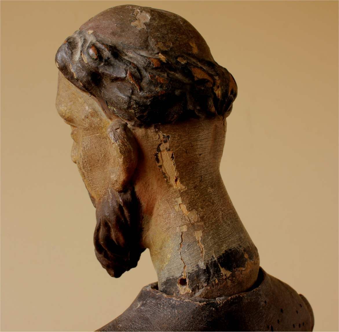 photo furniture Mannequin Lay Figure. Wooden Articulated Jesus Christ Santos Doll. 18th Century.