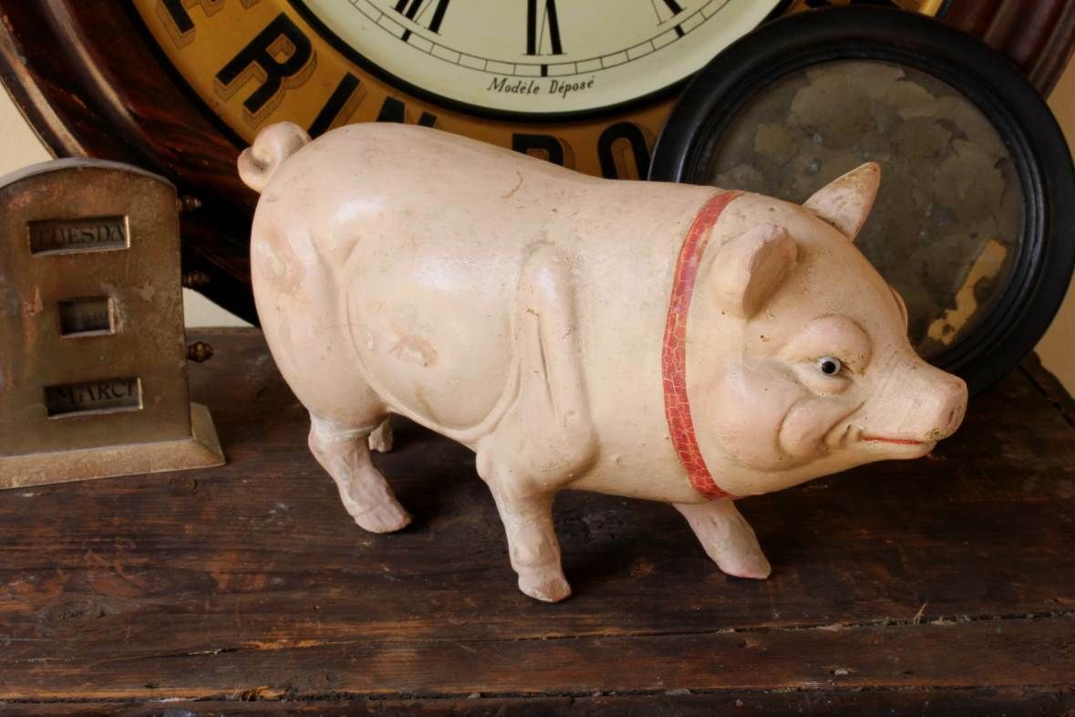 photo buy German Papier Mache Pig. Butcher Shop Display Model. Toy. C1890.