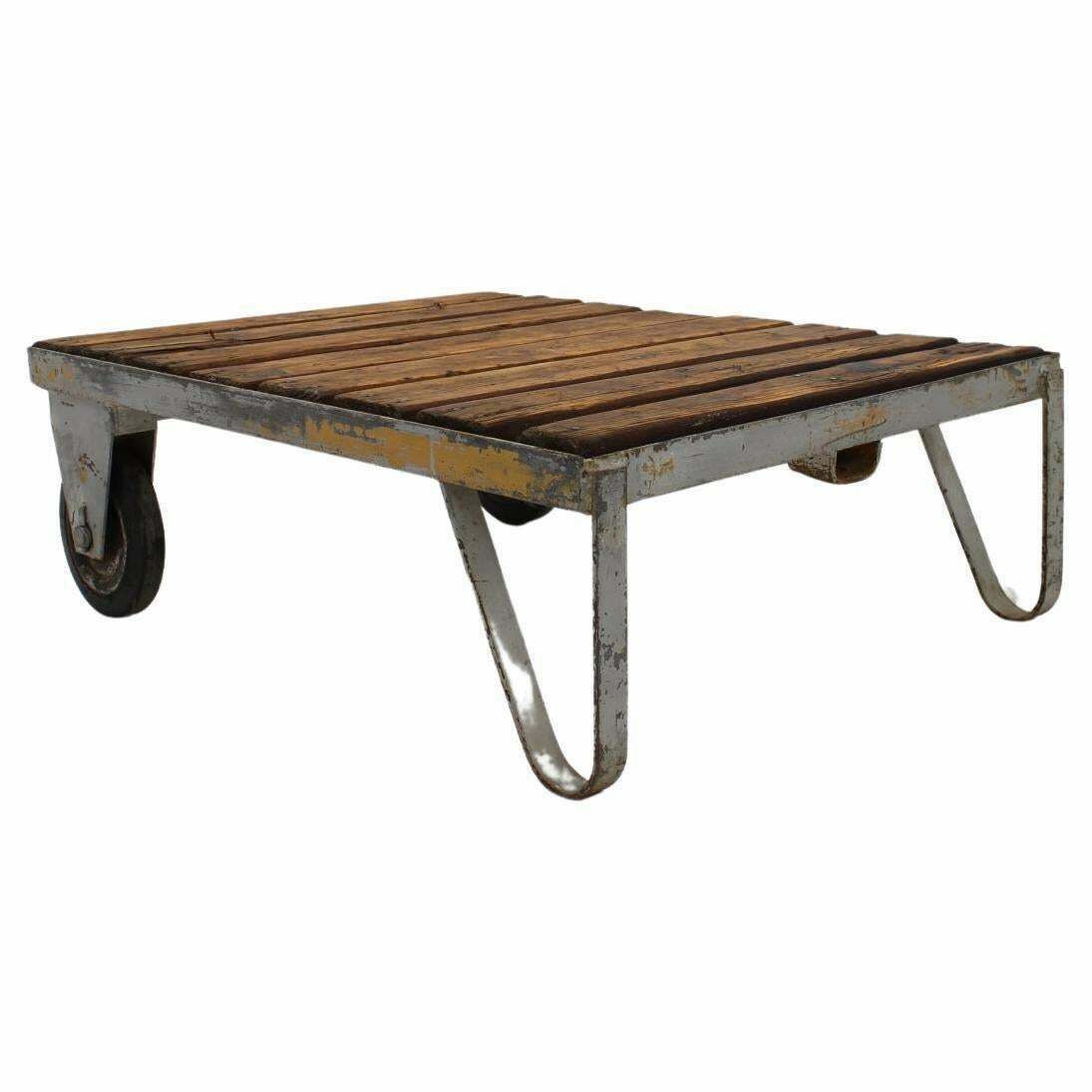 Vintage Industrial Cart, 1950's, Czechoslovakia