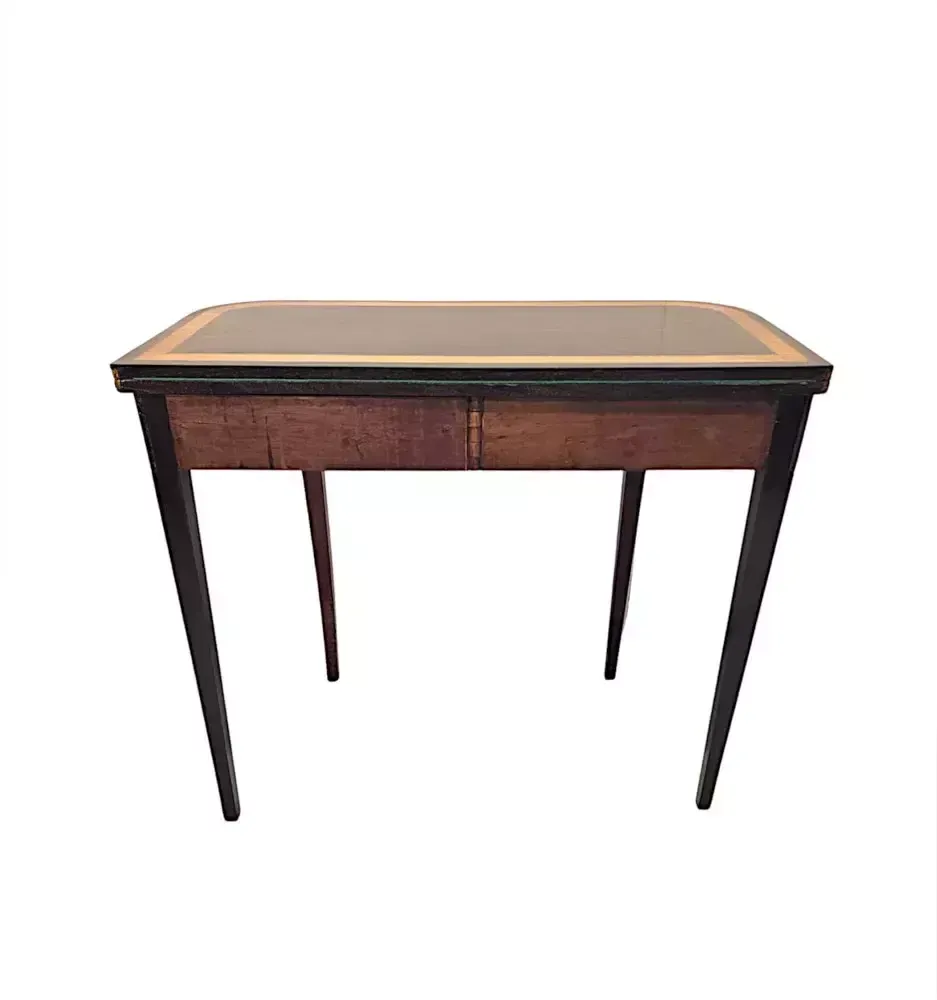 photo furniture A Very Rare Pair Of Early 19th Century Regency Inlaid Card Tables