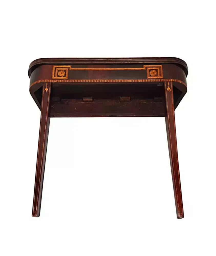 photo for sale A Very Rare Pair Of Early 19th Century Regency Inlaid Card Tables