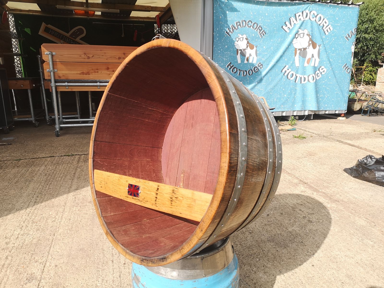 Shop, Pub/ Bar, Barrel Display. Fire Log Barrel photo for sale
