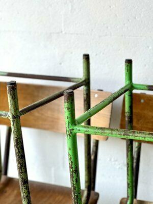 Industrial School Chairs, 1960s, Set Of 4 photo vintage