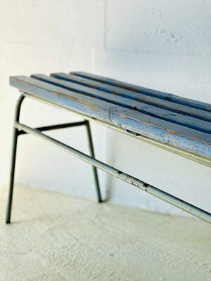 photo buy Industrial Blue Bench, 1960s