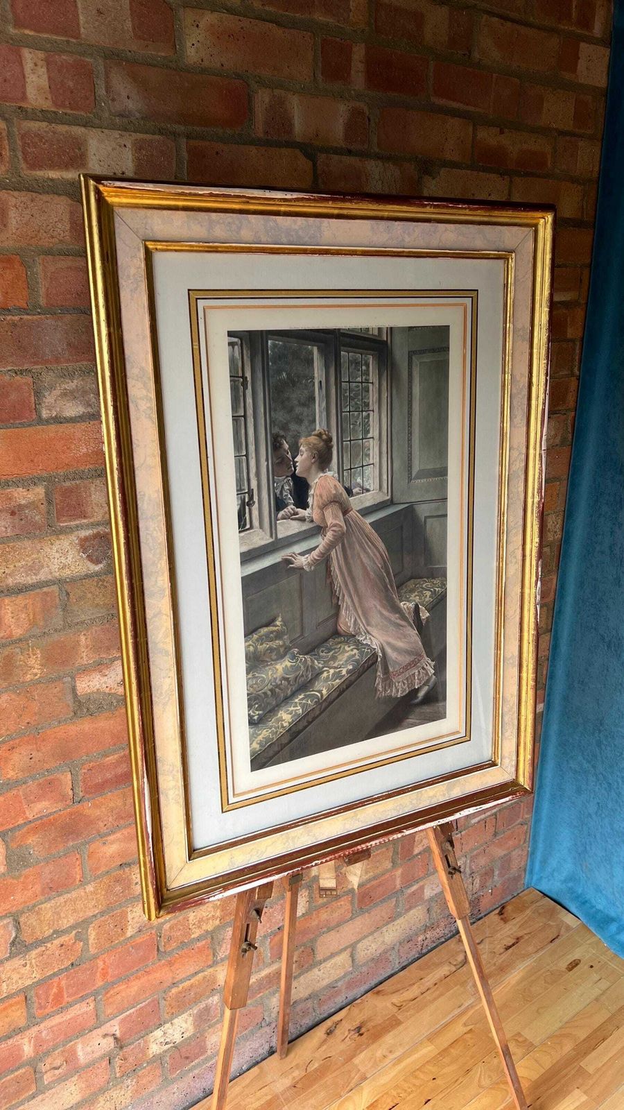 1894 Extra Large Photogravure After Edmund Blair Leighton Painting “Goodbye”