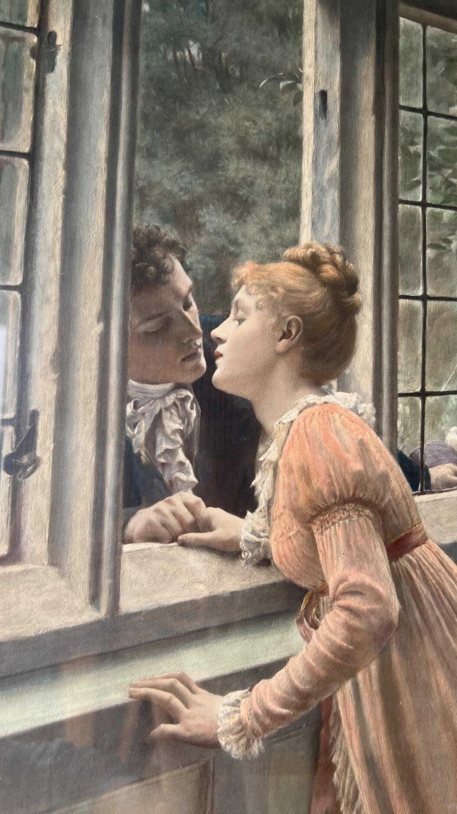 photo furniture 1894 Extra Large Photogravure After Edmund Blair Leighton Painting “Goodbye”