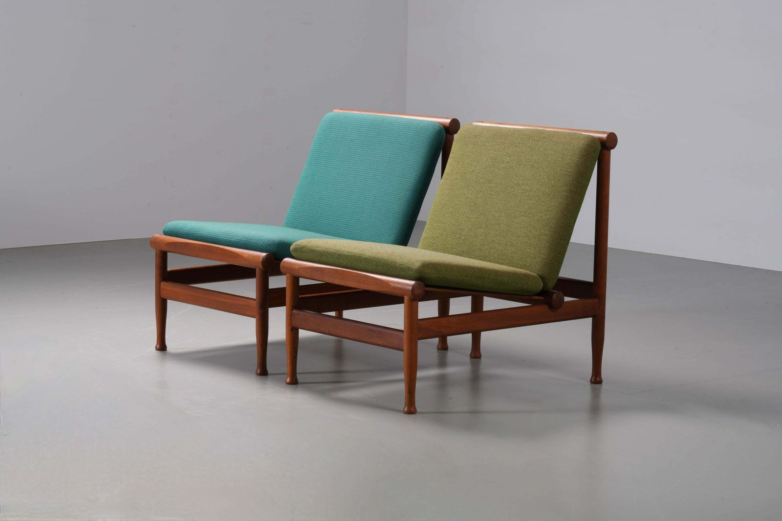 Set Van 2 Lounge Stoelen Van Kai Lyngfeld Larsen In Teakhout, Denemarken, Ca. Jaren 1960 photo furniture