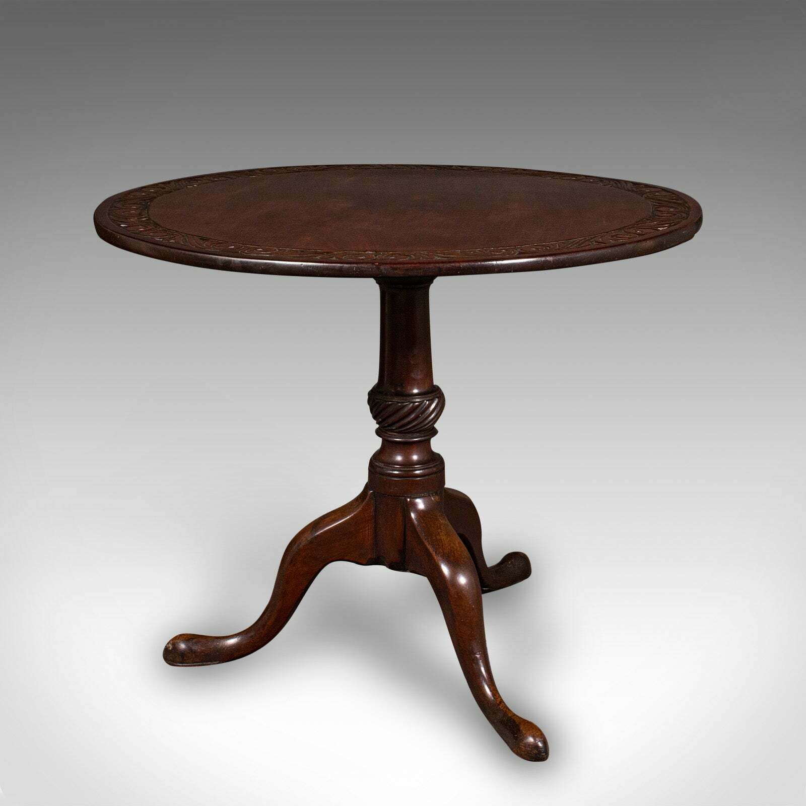 Antique Display Table, English, Walnut, Tilt Top, Hallway, Occasional, Georgian photo Furniture