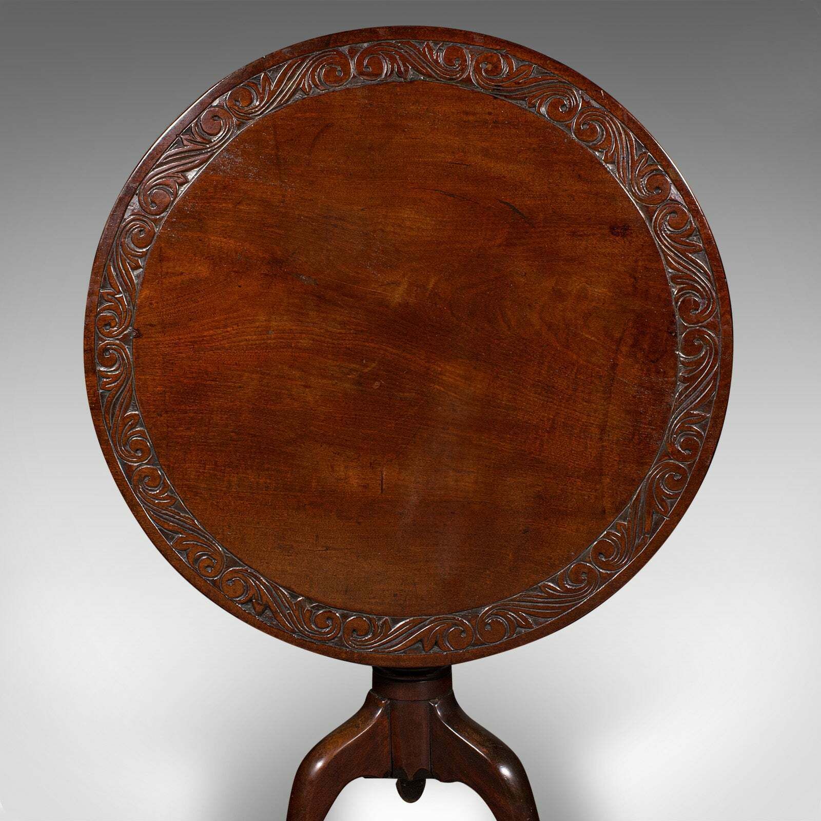 photo furniture Antique Display Table, English, Walnut, Tilt Top, Hallway, Occasional, Georgian