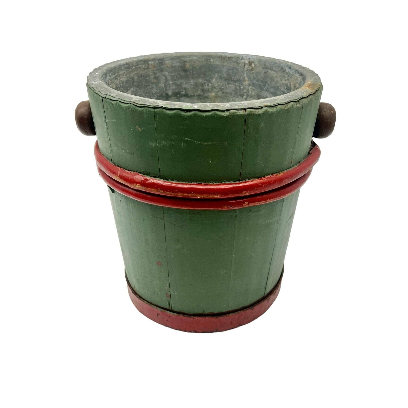 Antique Painted Bentwood Tin Lined Planter With Handles   Flower Pot   Flower Vase   Gardenalia   Home Decor photo furniture