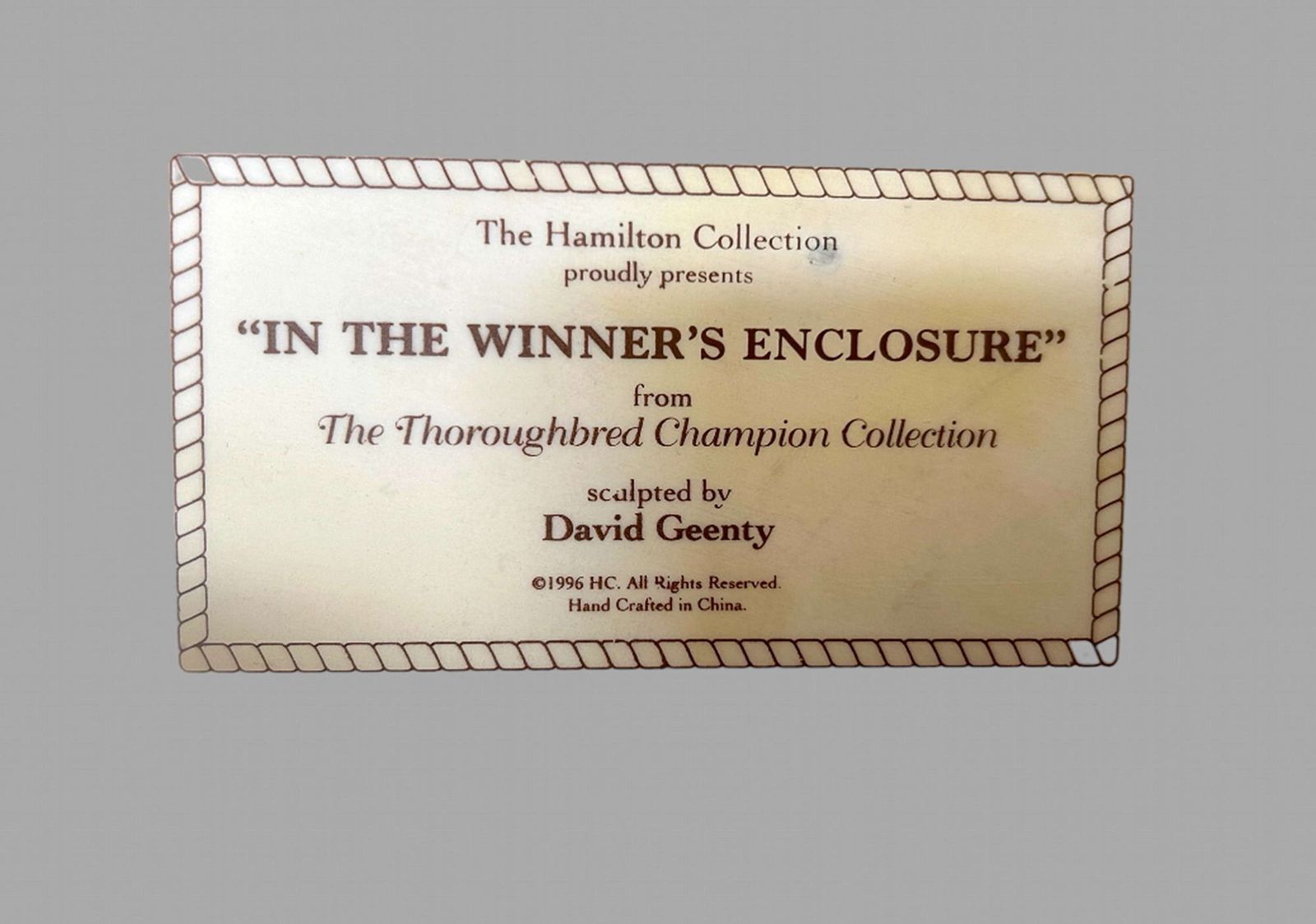 David Geenty Porcelain Figure 'In The Winners Enclosure' photo 295.0