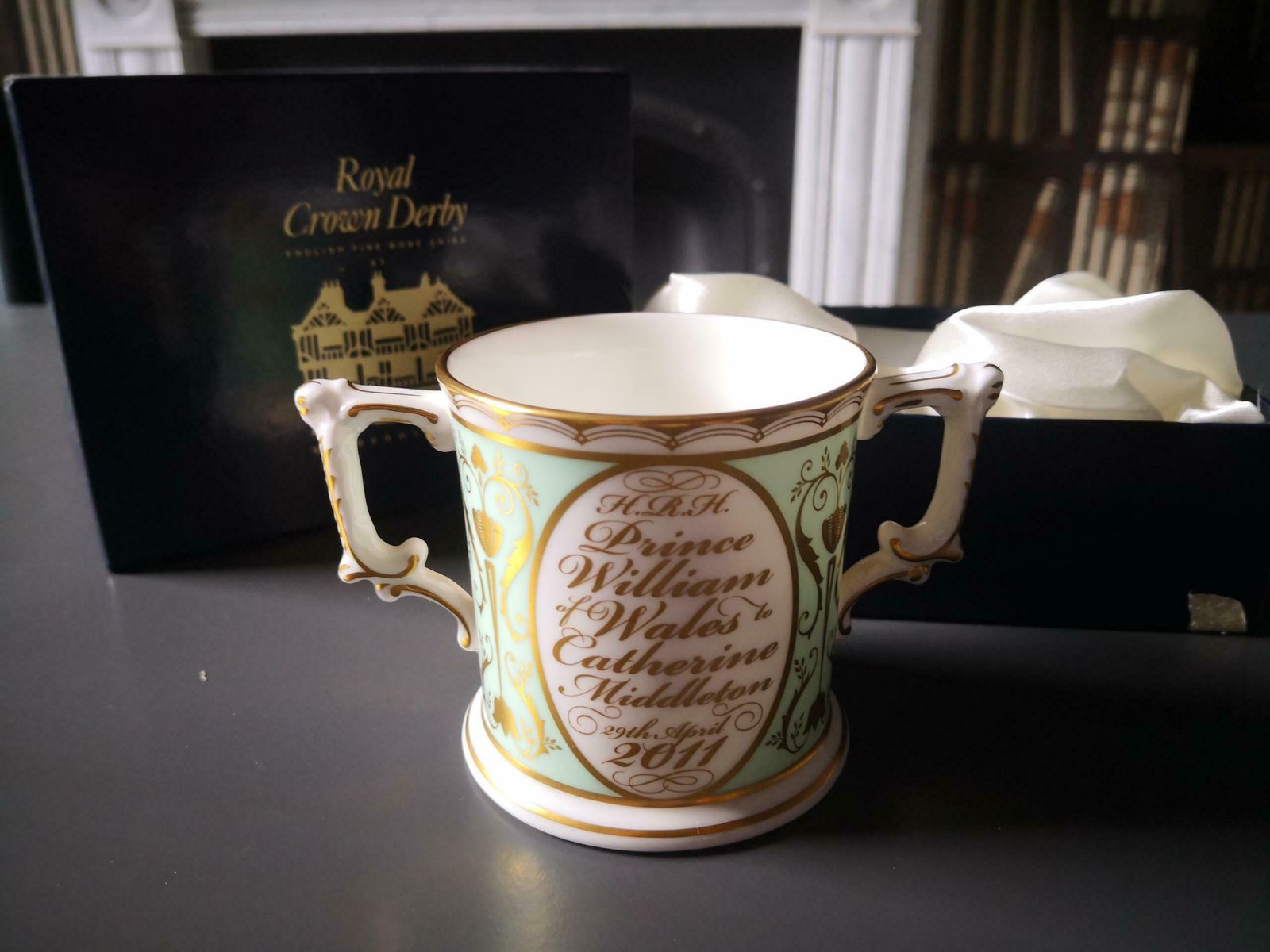 Royal Crown Derby Royal Wedding Memorial Cup In Box With Certificate 134 Of 500 Limited Edition
