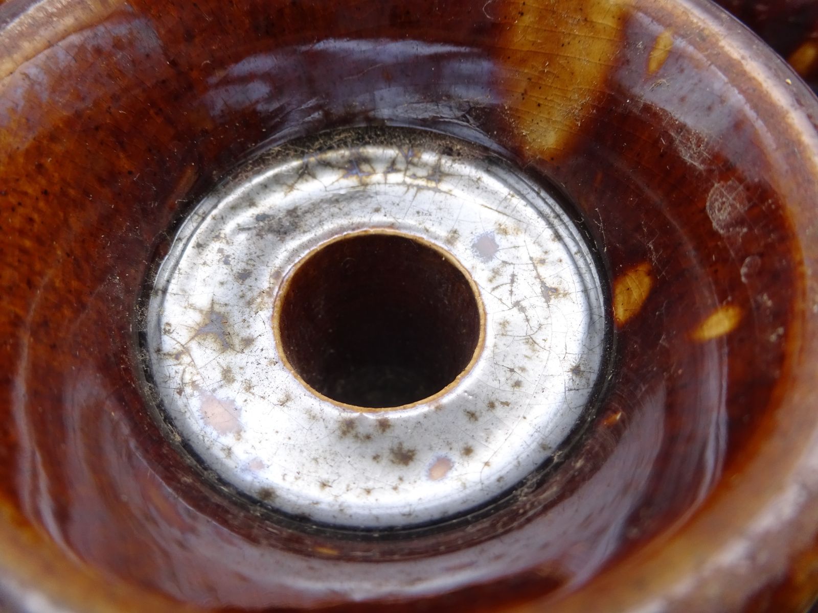 Rare Find 6 Antique Treacle Glazed Pottery Furniture Feet/Castor Cups/Carpet Protectors , As Found Condition photo furniture