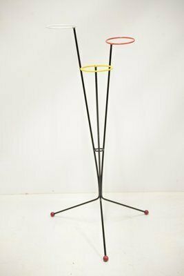 Mid Century Steel Bar Flower Stand, 1970s photo vintage