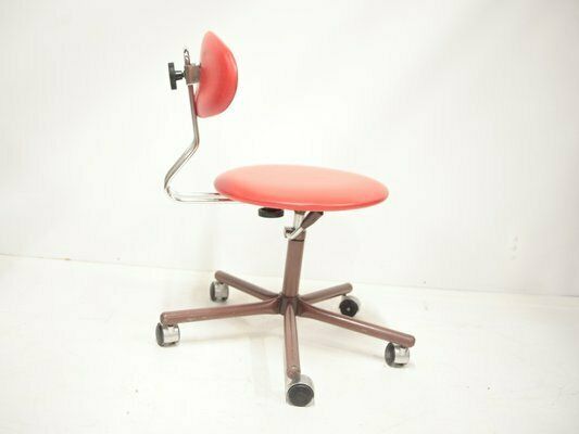 Mid Century Adjustable Swivel Chair, Former Czechoslovakia, 1970s photo vintage