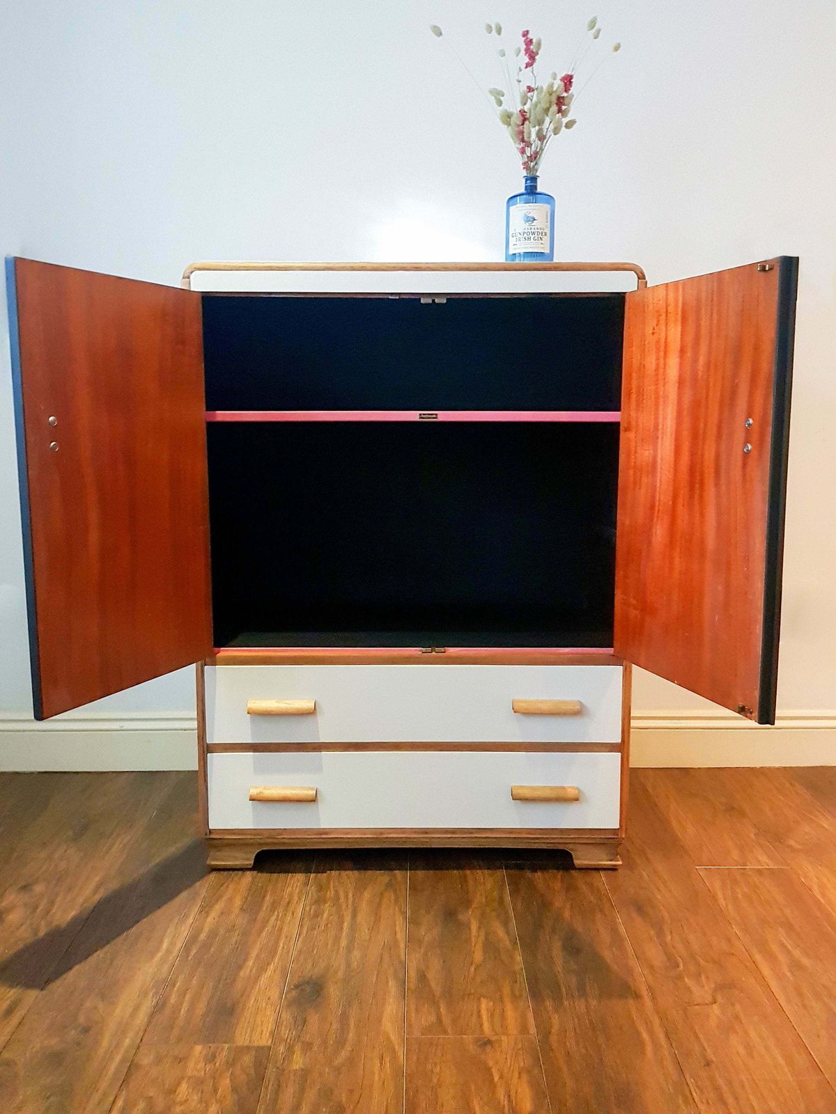 Retro 1950s Cabinet In Art Deco Colour Block Design photo Furniture