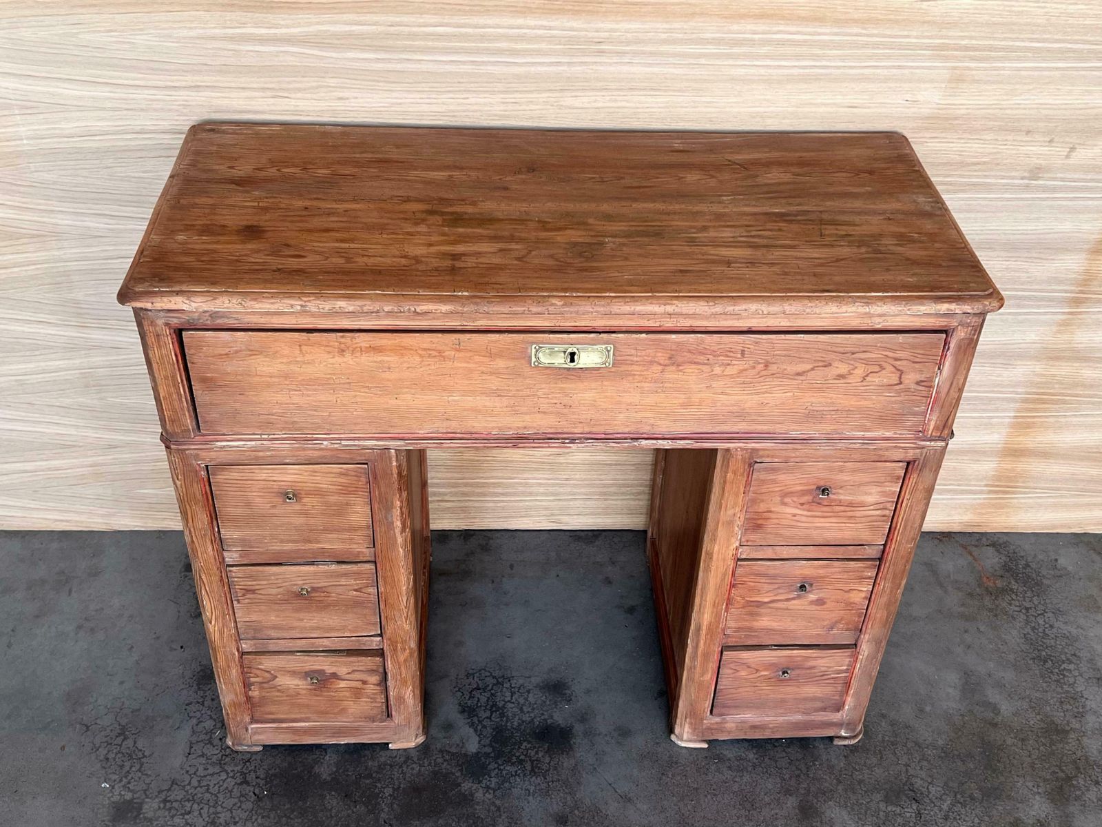 Bureau de campagne ou console en pin espagnol, vers 1890 photo 3110.0