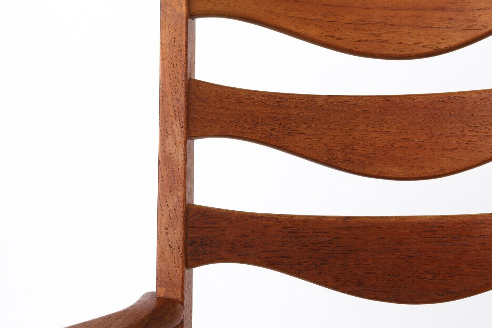 5 Arne Wahl Iversen Mid Century Teakhouten Eetkamerstoelen Met Papercord Zittingen Voor Glyngøre Stolefabrik, Model Gs91 photo vinterior