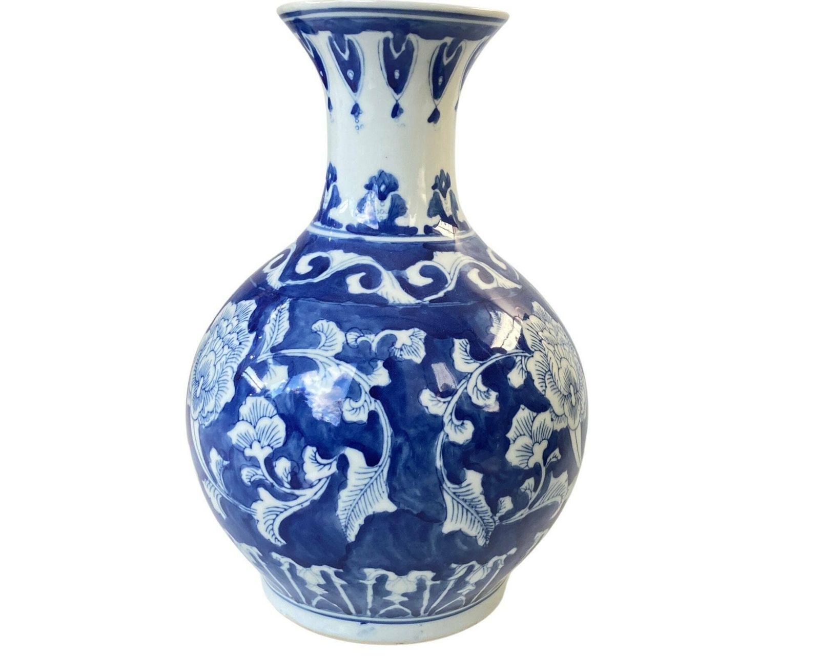 Blue White Porcelain Vase | Astonishing Baluster Urn | 32cm, 12.6in photo furniture