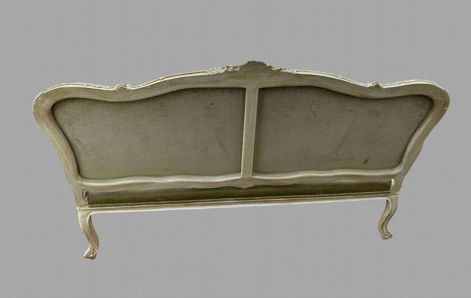 A French Painted Three Seater Salon Sofa For Re Upholstery photo furniture
