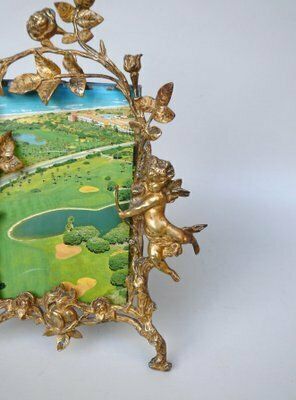 5330.35 Biedermeier Picture Frames Amor In Bronze, Set Of 2 photo