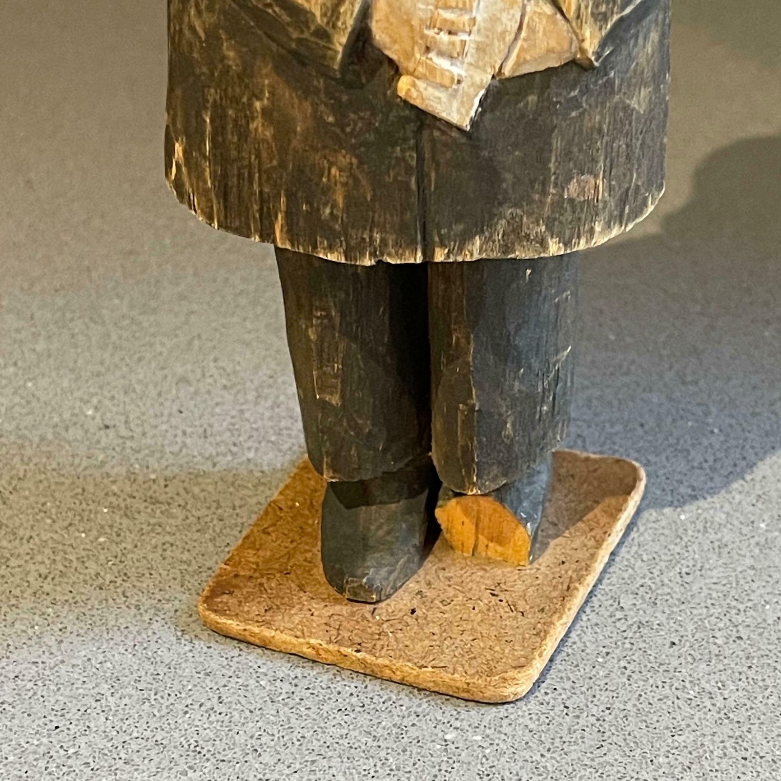 Wooden Carving Human Sculptures, Formal Dressed Antique Decorative Man Figurine photo buy