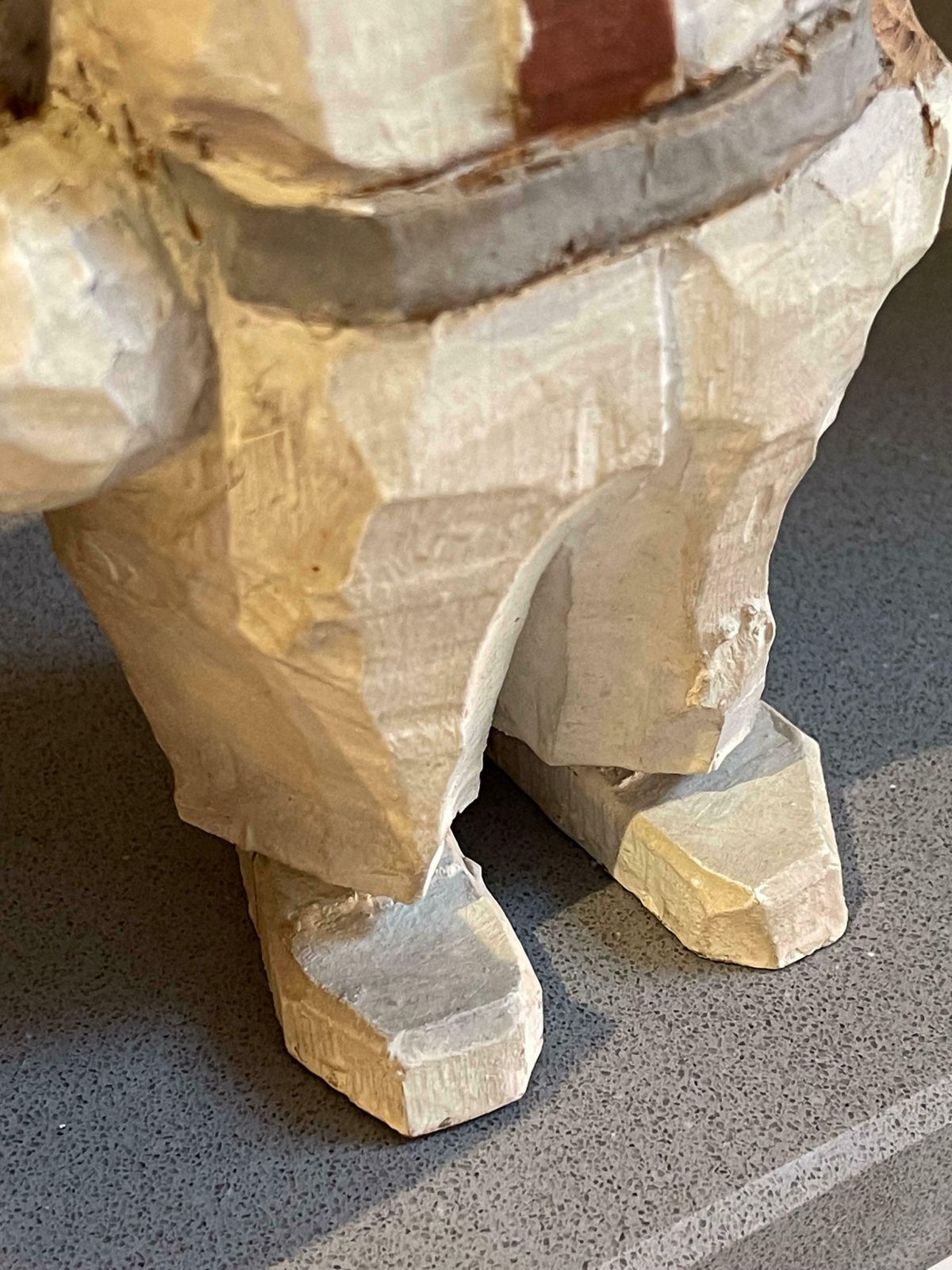 Carving Wooden Sculptures Old Man In White Antique Decorative Figurine Of Human photo 550.0