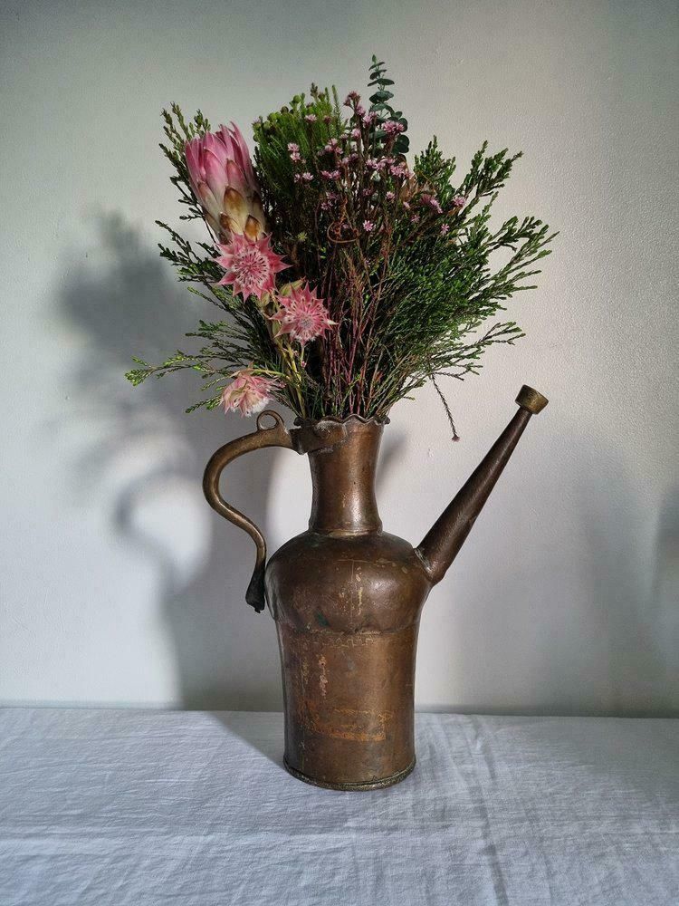 Antique Middle Eastern Handmade Copper Ewer photo furniture