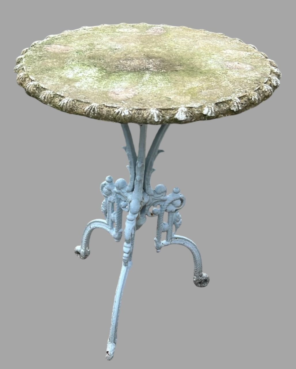 Antique Hand Forged Cast Iron Garden Tripod Table