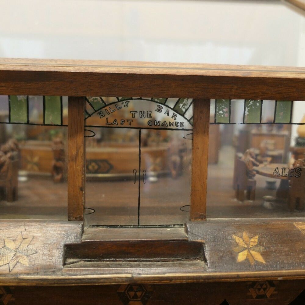 Early 20th Century American Prisoner Art Diorama Monkey Saloon Bar photo 21600.0