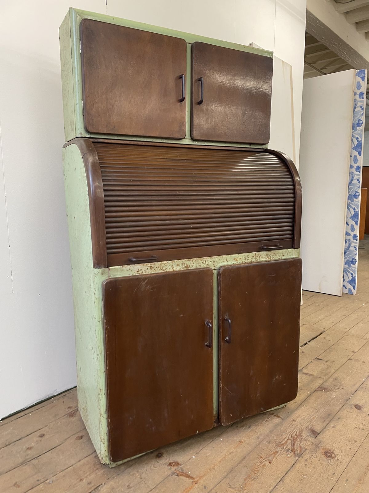 Rare Steel Metal Cabinet 1930s Deco Rare photo for sale