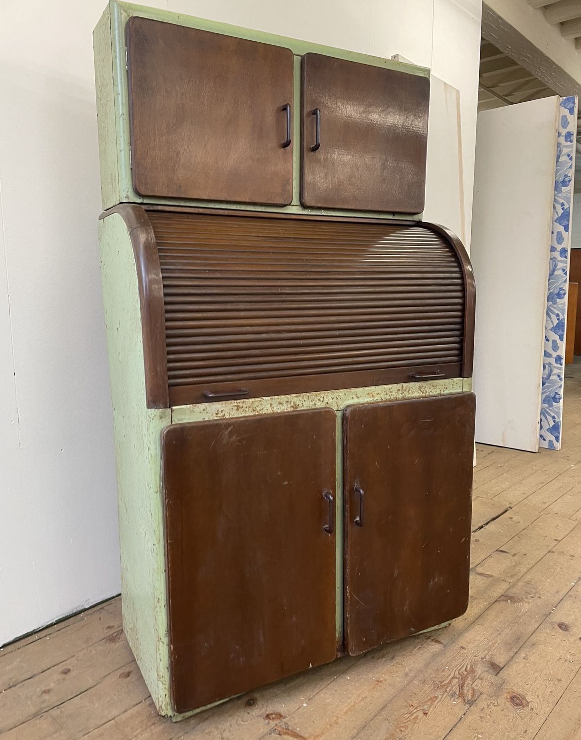 Rare Steel Metal Cabinet 1930s Deco Rare photo vinterior