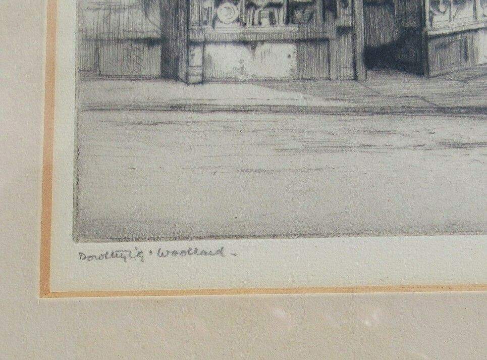 ‘The Old Curiosity Shop’. Dry Point Etching By Dorothy Woollard, Re, Rwa C1926 photo for sale