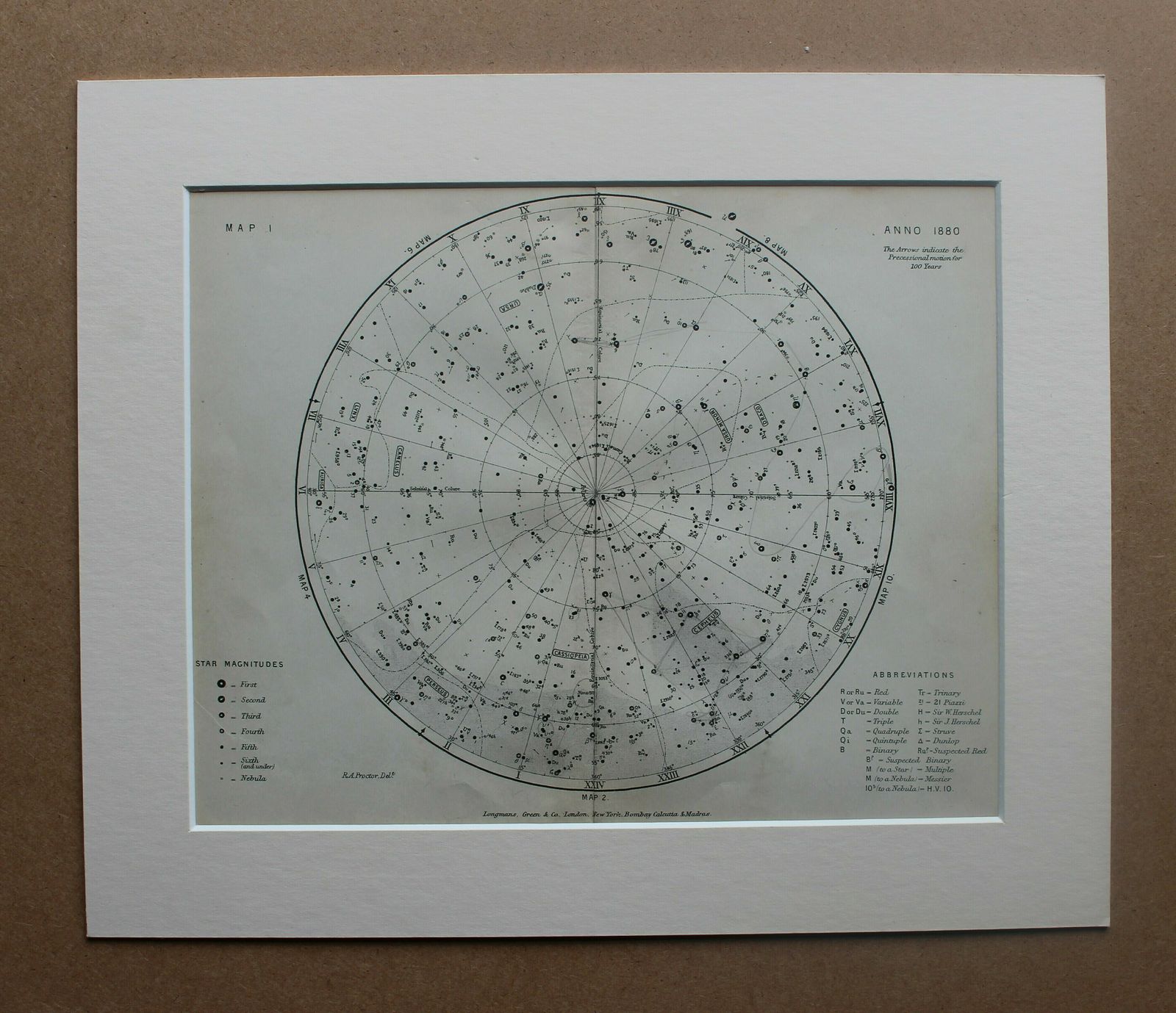 Set Of 12, 19th Century Star And Astronomical Charts By Richard A Proctor photo furniture