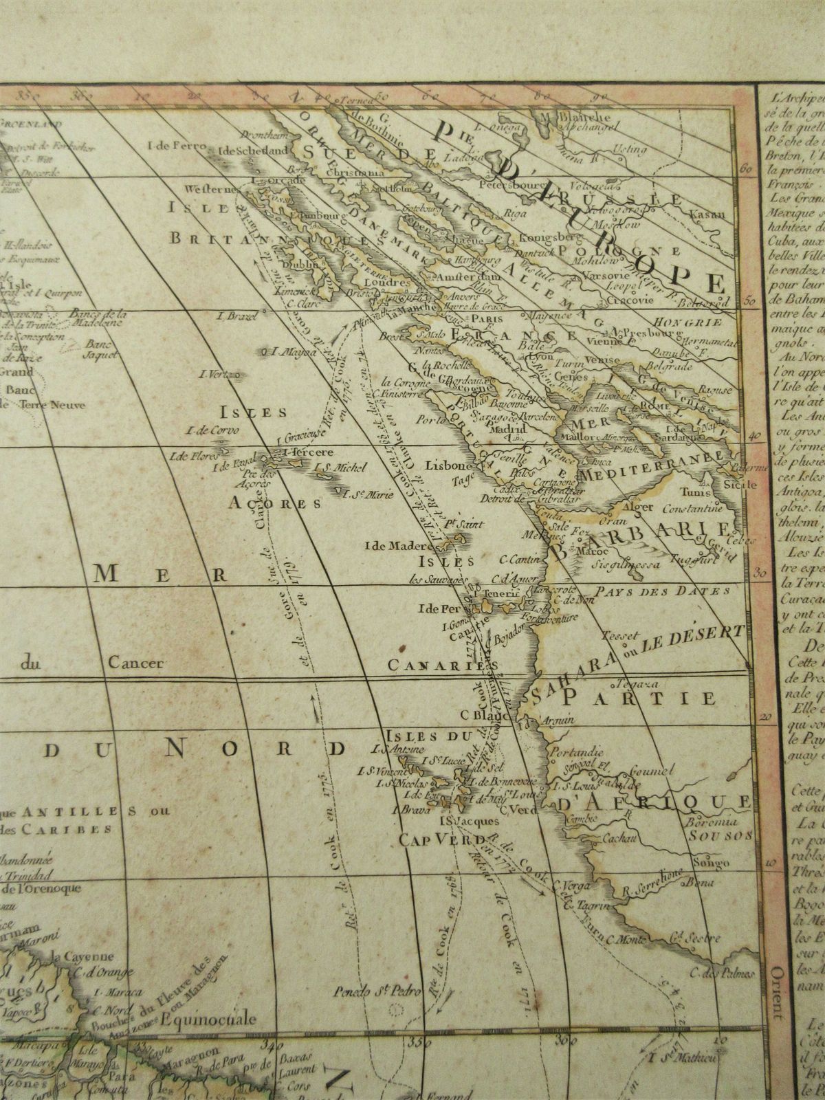 Amerique Ou Nouveau Continent Dresse Sur Le Nouvelle Relations Decouvertes Et Observations Par J.B. Nolin C1807 photo vinterior