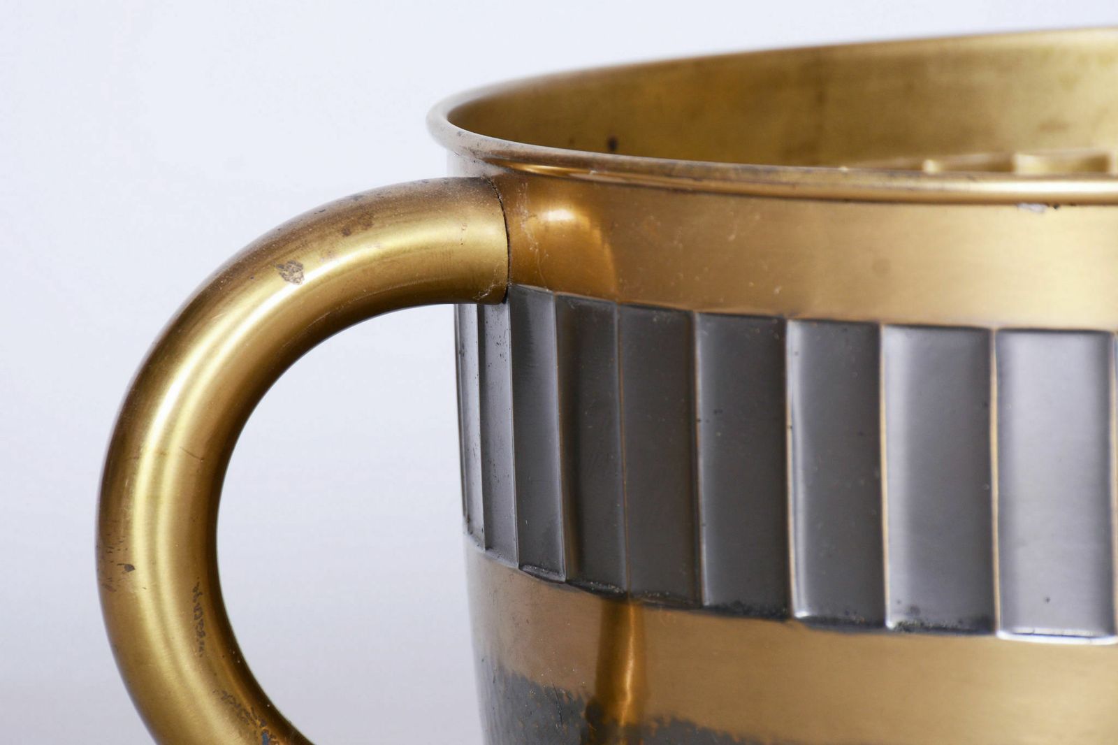 Original Art Deco Jardiniere, Professionally Cleaned Brass, Czech, 1910s photo furniture